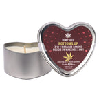 EB Hemp Seed 3 in 1 Massage Heart Candle - Bottom's Up - Bottoms Up (Wild Blueberries, Dewy Meadow-grass, Sweet Wildflowers) - 113 g - Hush Store Sydney 