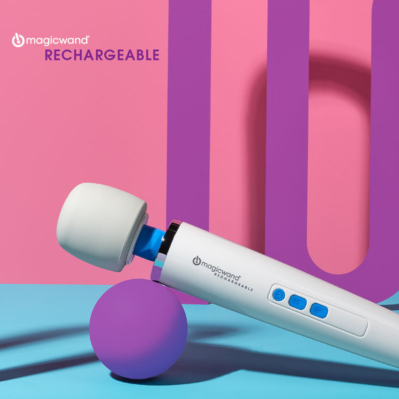 Magic Wand Rechargeable - White Rechargeable Massage Wand - Hush Store Sydney 