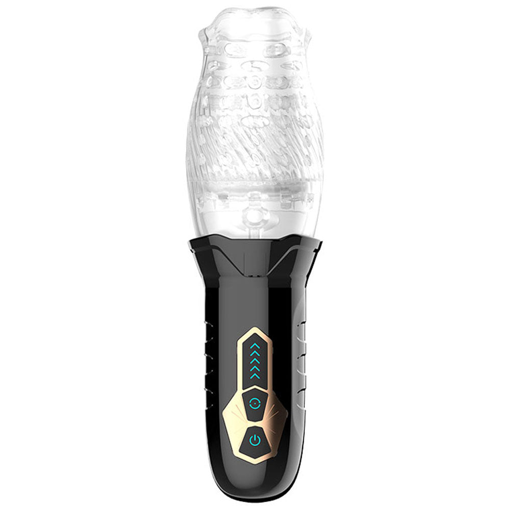 Adam & Eve Adam's Gawk Gawk - Clear USB Rechargeable Rotating Masturbator