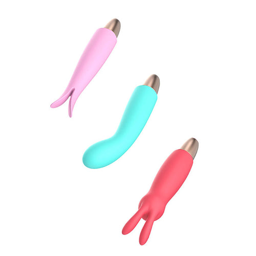 Adam & Eve PLAYFUL SEDUCTION KIT - USB Rechargeable Vibrator with 3 Interchangeable Sleeves - Hush Store Sydney 