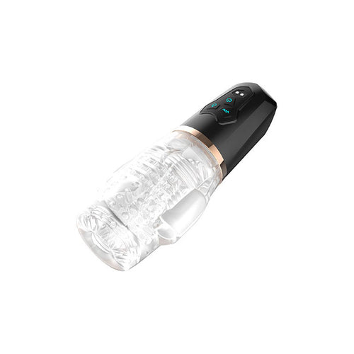 Adam & Eve Adam's Gawk Gawk 2.0 - Clear USB Rechargeable Rotating & Vibrating Masturbator - Hush Store Sydney 