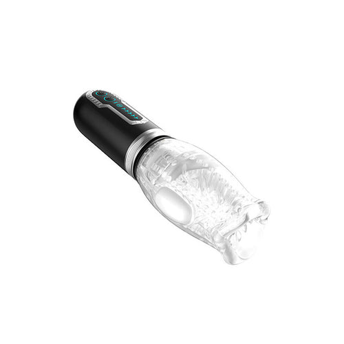 Adam & Eve Adam's Gawk Gawk 3.0 - Clear USB Rechargeable Thrusting, Rotating & Vibrating Masturbator - Hush Store Sydney 