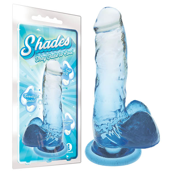 Shades 7'' Jelly TPR Dong - Blue 17.8 cm Dong - Hush Store Sydney 