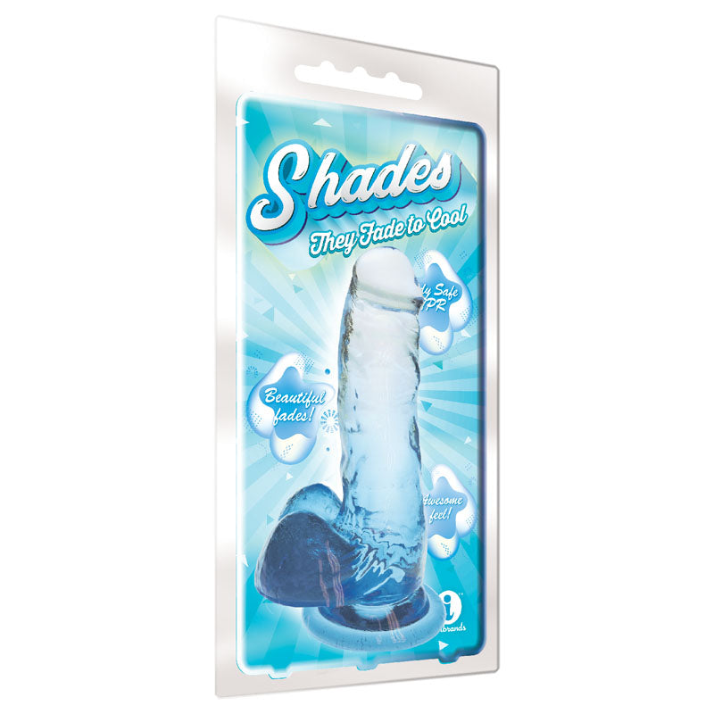 Shades 7'' Jelly TPR Dong - Blue 17.8 cm Dong - Hush Store Sydney 