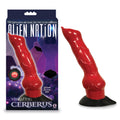 Alien Nation - Cerberus Vibrating - Red 20.3 cm Vibrating Canine Fantasy Dong - Hush Store Sydney 