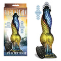 Alien Nation - Phoenix - Gold/Blue & Black 25.4 cm USB Rechargeable Thrusting Fantasy Dong with Remote - Hush Store Sydney 