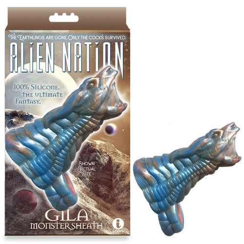 Alien Nation - Gila - Blue/Gold 14 cm Penis Sheath - Hush Store Sydney 