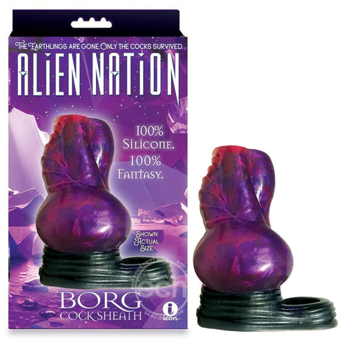 Alien Nation - Borg - Purple/Black 11.5 cm Penis Sheath - Hush Store Sydney 