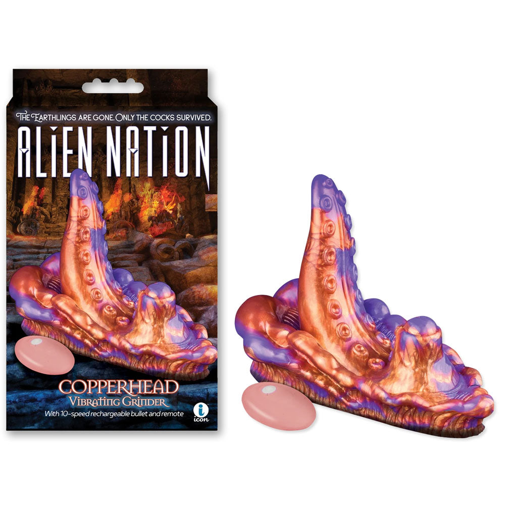 Alien Nation - Copperhead - Coloured USB Rechargeable Vibrating Fantasy Grinder Pad with Remote