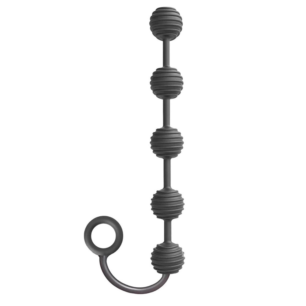 S-Drops Silicone Anal Beads - Black Anal Beads - Hush Store Sydney 