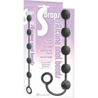 S-Drops Silicone Anal Beads - Black Anal Beads - Hush Store Sydney 