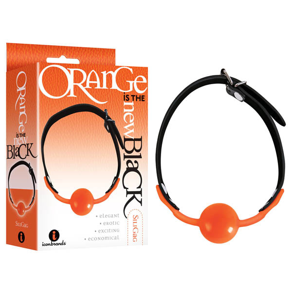 Orange Is The New Black - Siligag - Black/Orange Ball Gag - Hush Store Sydney 