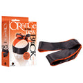 Orange Is The New Black - Satin Sash - Black/Orange Blindfold - Hush Store Sydney 