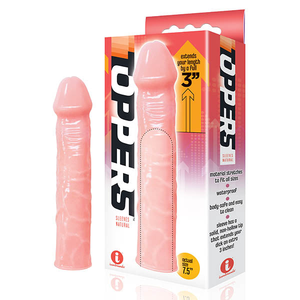 The 9's Toppers - Flesh 7.6 cm (3'') Penis Extension Sleeve - Hush Store Sydney 