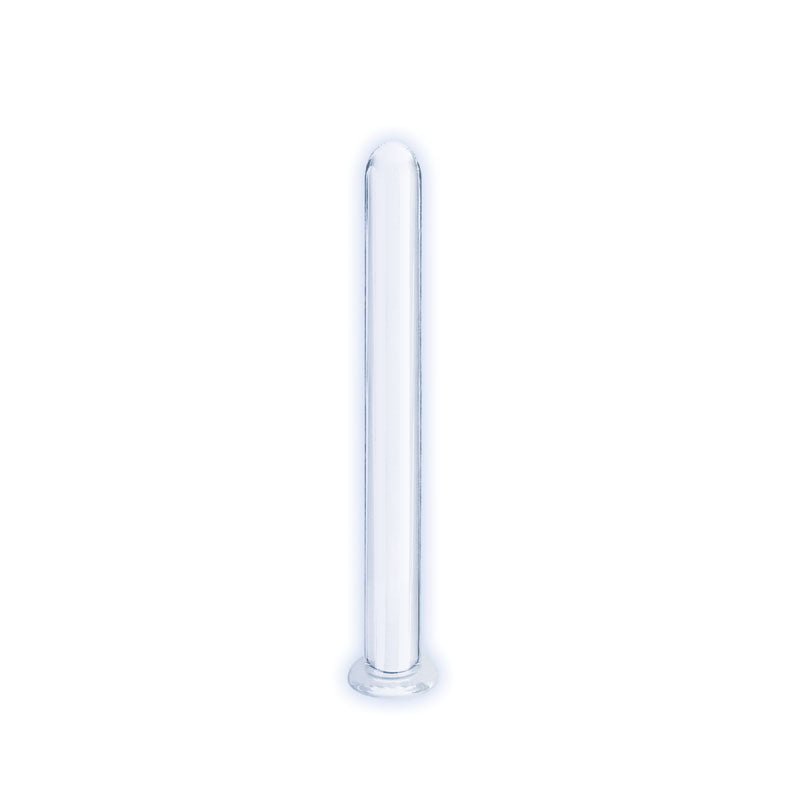  Cylindrical - Clear Glass 17.8 cm Dildo