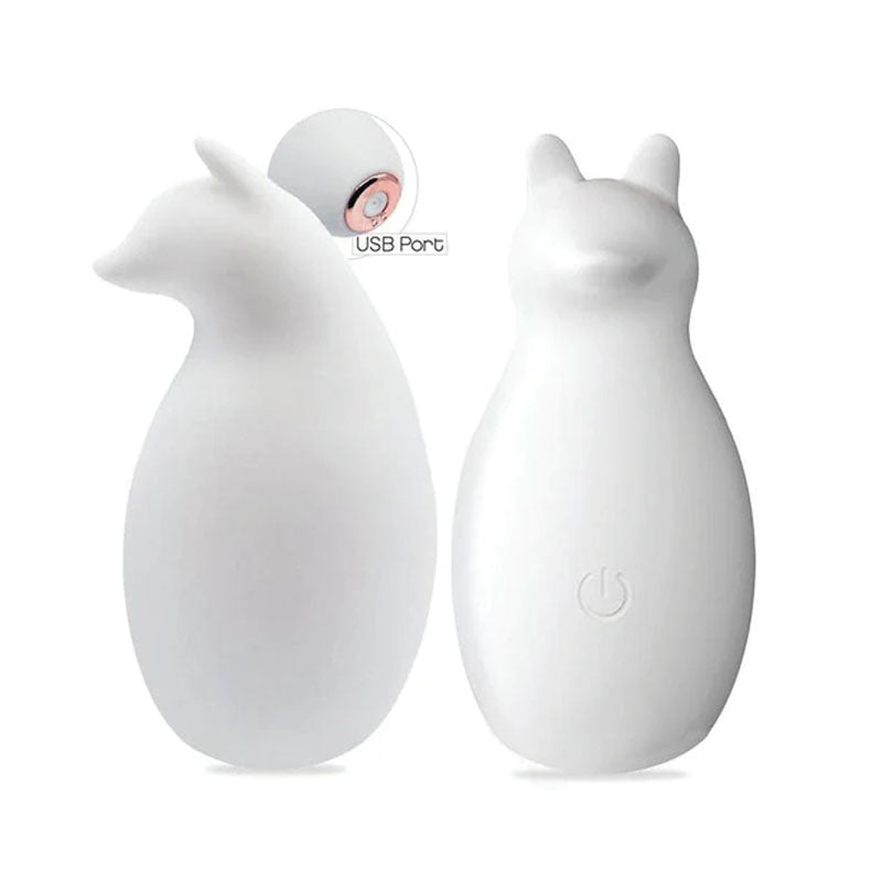  Sexy Like A Fox - White - White USB Rechargeable Stimulator