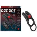 Red Dot Rings - V1 - Black USB Rechargeable Vibrating Cock Ring with Remote - Hush Store Sydney 