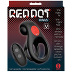 Red Dot Rings - V2 - Black USB Rechargeable Vibrating Cock & Ball Ring with Remote