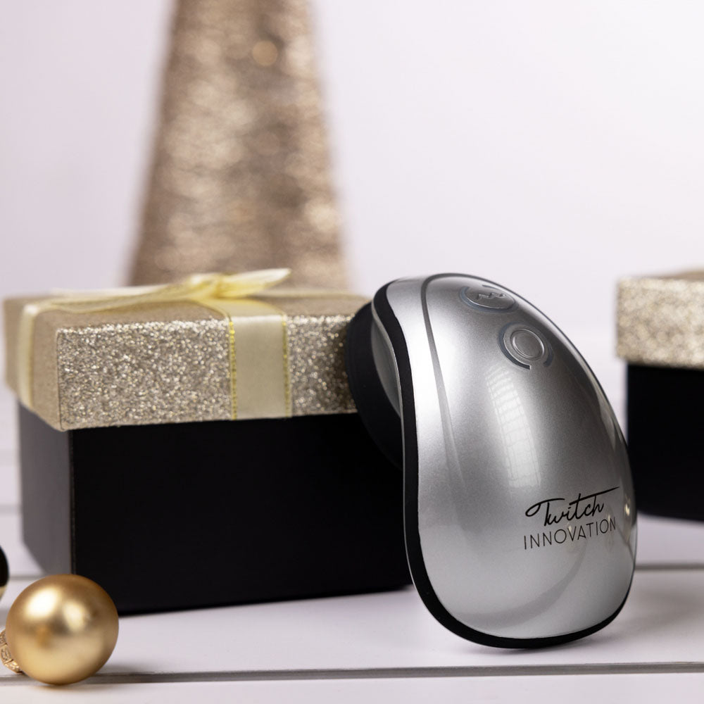 Twitch 1 - Silver - Silver USB Rechargeable Suction Vibrator