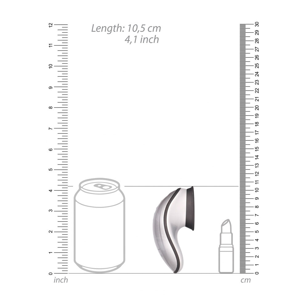 Twitch 1 - Silver - Silver USB Rechargeable Suction Vibrator