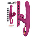 Adam & Eve ROSE GOLD TAPPIN RABBIT - Purple 22.5 cm USB Rechargeable Tapping & Thrusting Rabbit Vibrator - Hush Store Sydney 