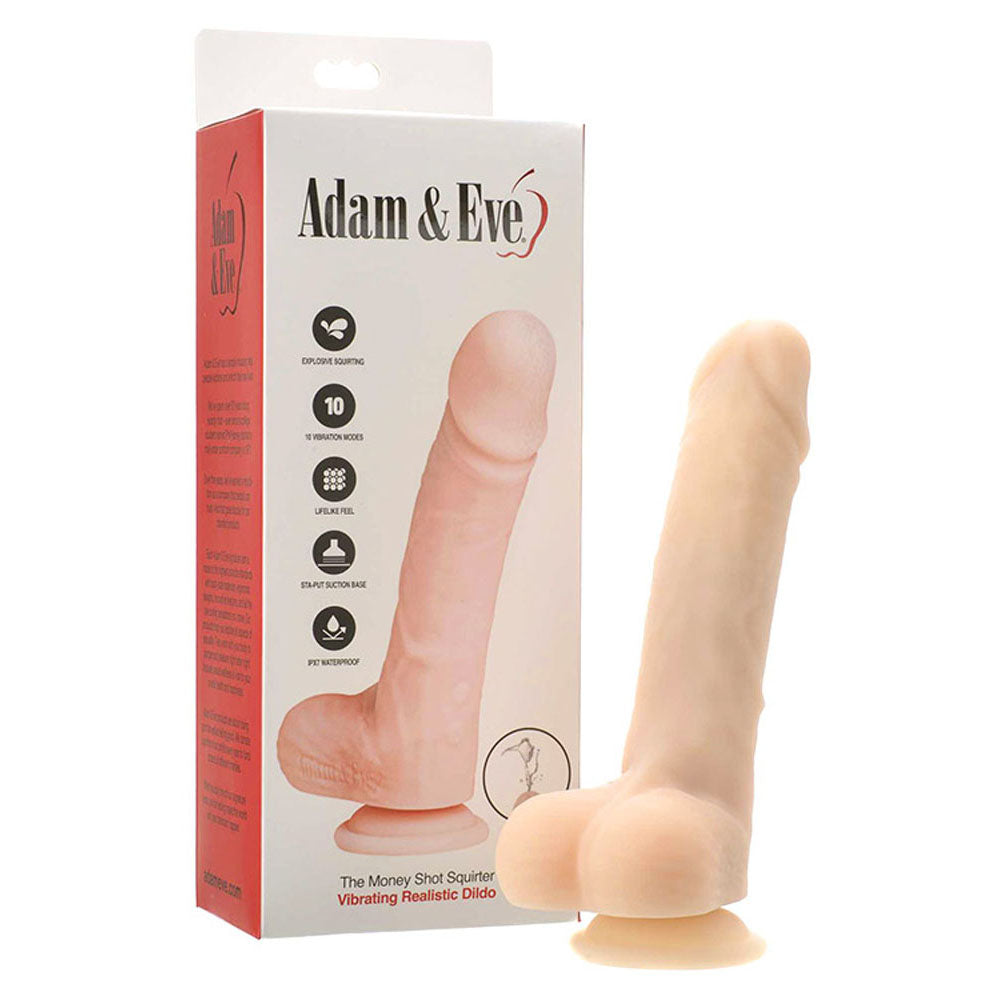 Adam & Eve THE MONEY SHOT SQUIRTER - Flesh 19.8 cm USB Rechargeable Squirting Dong