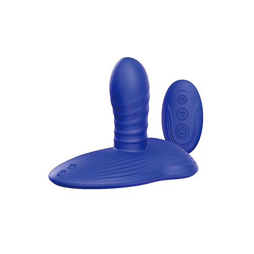 Adam & Eve THE MIDNGHT RIDER - Blue USB Rechargeable Thrusting Vibrating Grinder with Remote Control - Hush Store Sydney 