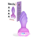 Adam & Eve ROTATING ROSE PLUG - Pink 12 cm USB Rechargeable Rotating & Vibrating Butt Plug with Gem Base