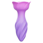 Adam & Eve ROTATING ROSE PLUG - Pink 12 cm USB Rechargeable Rotating & Vibrating Butt Plug with Gem Base