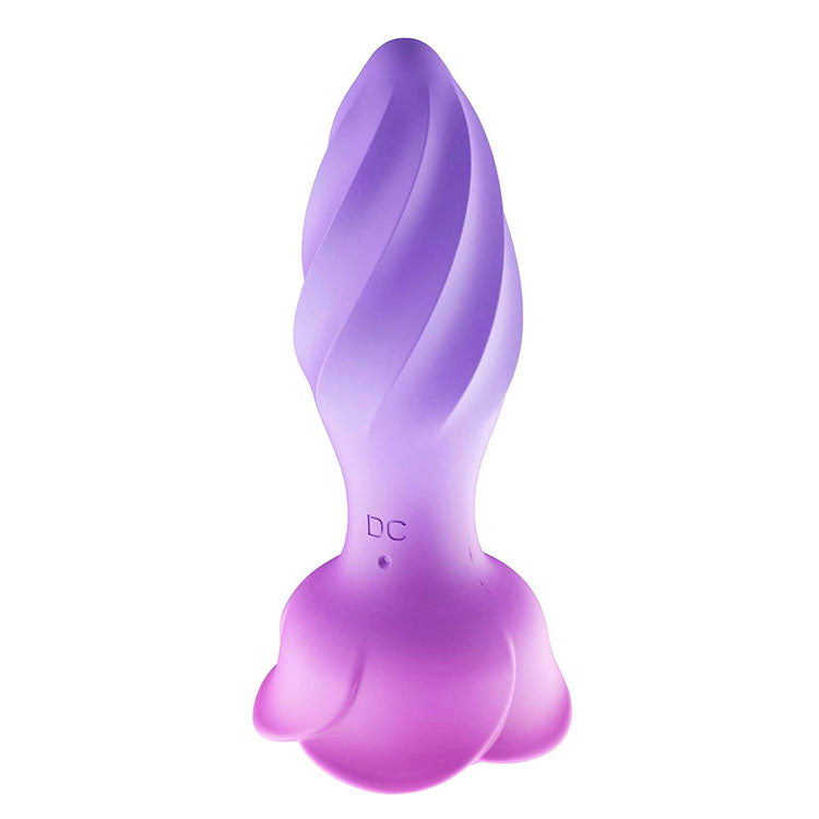 Adam & Eve ROTATING ROSE PLUG - Pink 12 cm USB Rechargeable Rotating & Vibrating Butt Plug with Gem Base