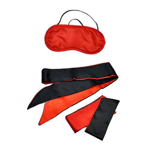 Adam & Eve SENSUAL SCARLET NIGHTS - Black/Red Couples Bondage Kit - Set of 10 Pieces - Hush Store Sydney 