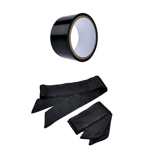 Adam & Eve MIDNIGHT MOODS COLLECTION - Black Couples Bondage Kit - Set of 10 Pieces - Hush Store Sydney 