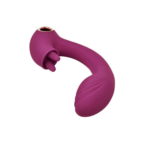 Adam & Eve ROSE GOLD CLIT TICKLER - Red 22 cm USB Rechargeable Rabbit Vibrator - Hush Store Sydney 