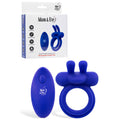 Adam & Eve ROCKIN RABBIT 2.0 - Blue USB Rechargeable Vibrating Cock Ring with Wireless Remote - Hush Store Sydney 