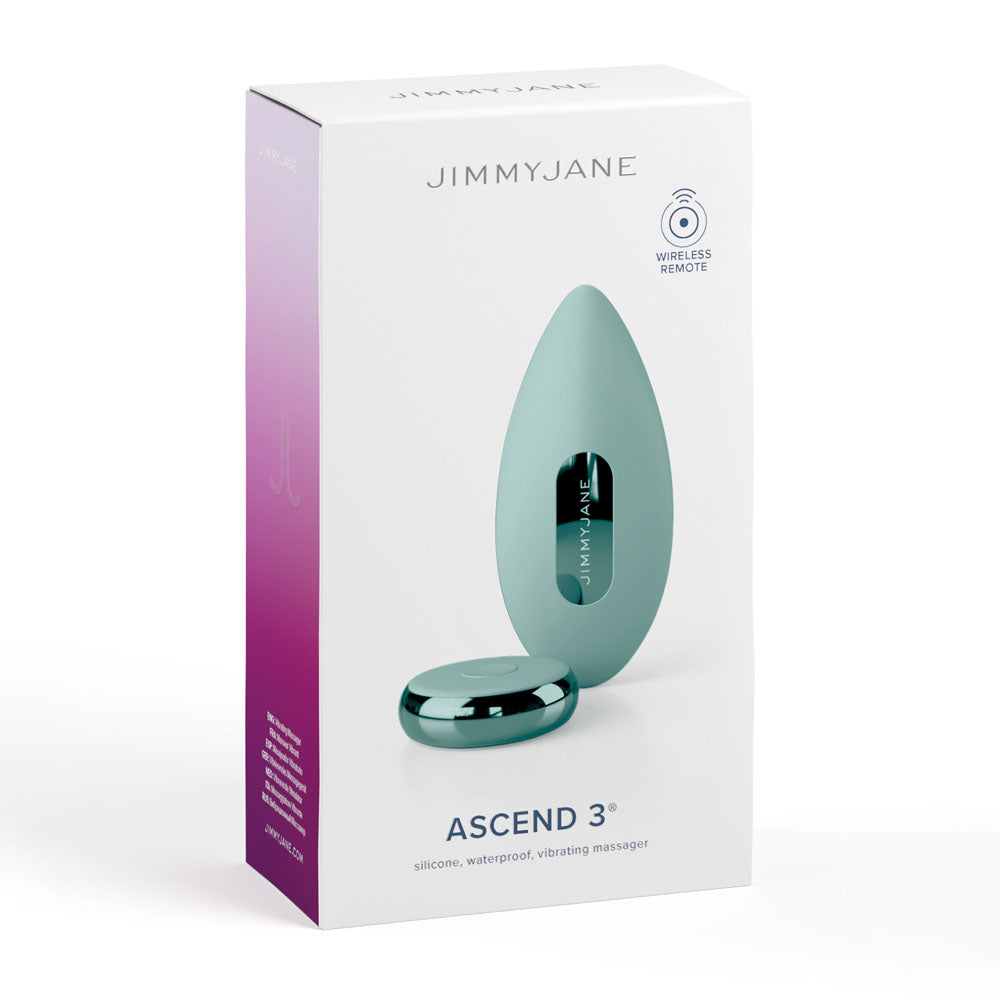 JimmyJane Ascend 3 - Teal 9 cm USB Rechargeable Stimulator with Wireless Remote