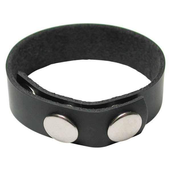 KinkLab 3 Snap Cock Ring - Black Leather Adjustable Cock Ring - Hush Store Sydney 