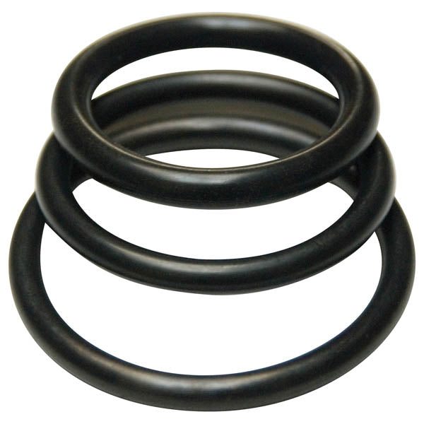 KinkLab Rubber Cock Rings - Black Rubber Cock Rings - Set of 3 Sizes - Hush Store Sydney 