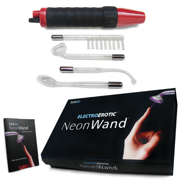 KinkLab Neon Wand Electrosex Kit - Purple E-Stim Kit - 5 Piece Set - Hush Store Sydney 