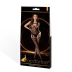 LAPDANCE Fishnet & Lace Catsuit - Black - One Size