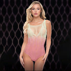 LAPDANCE Rosy Sunset Bodysuit - Cream/Rose - One Size