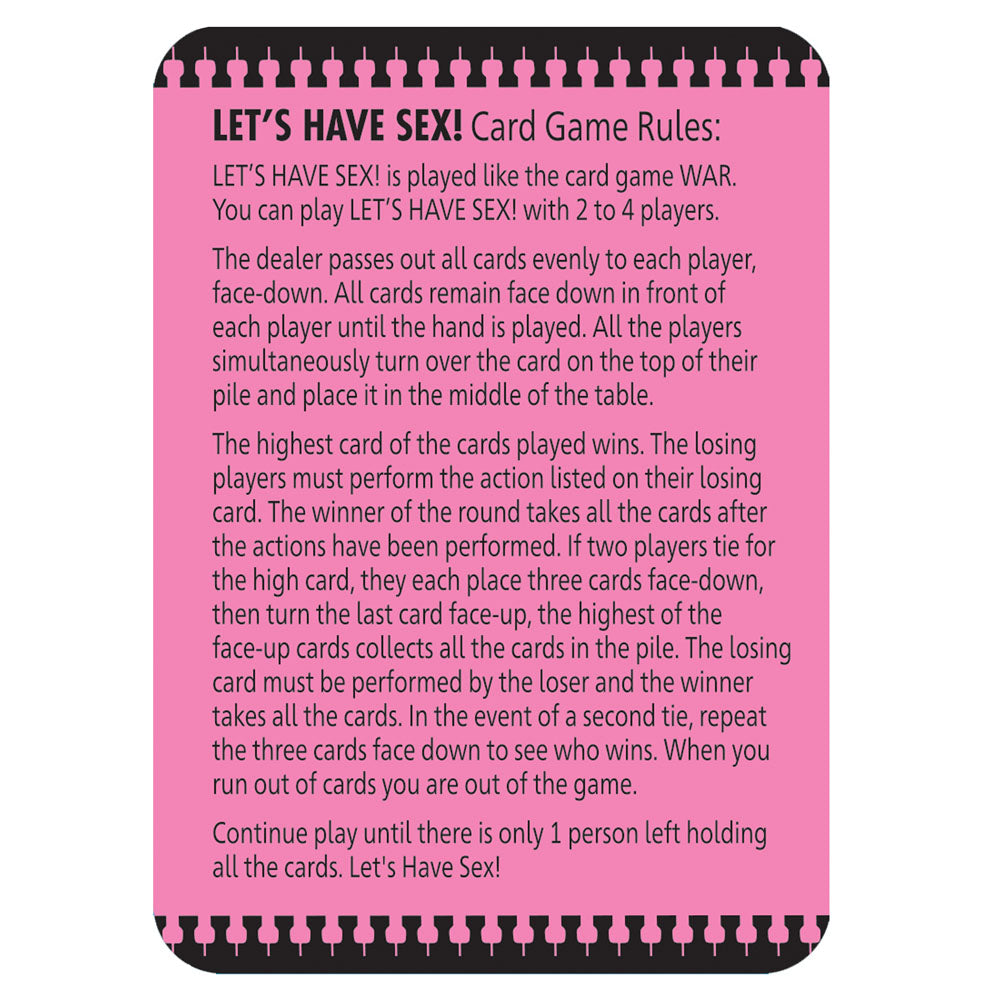 Let's Have Sex - Naughty Card Game - Hush Store Sydney 