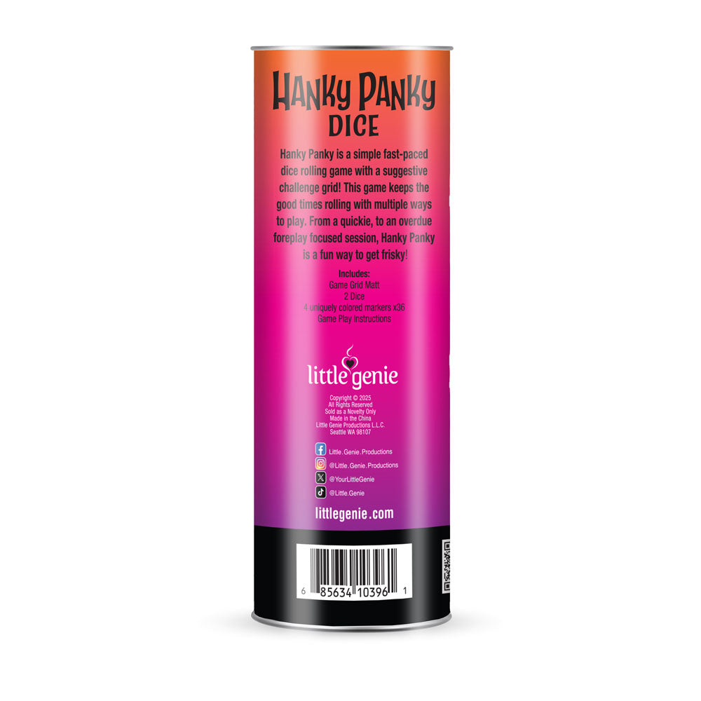 Hanky Panky Dice - Couples Dice Game - Hush Store Sydney 