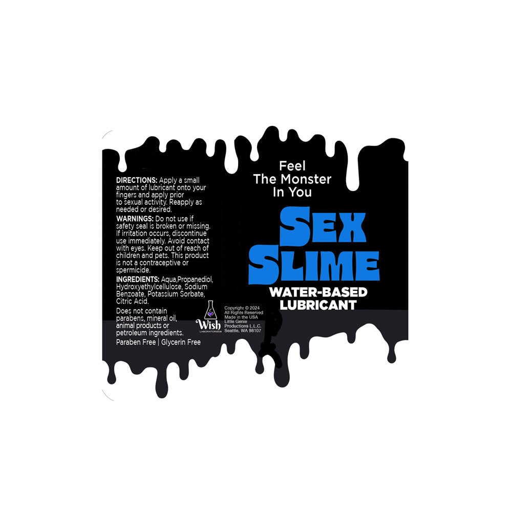 Sex Slime - Blue - Blue Water Based Lubricant - 120 ml Bottle - Hush Store Sydney 