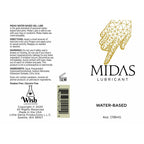 Midas Water Based Lube - Water Based Lubricant - 118 ml Bottle - Hush Store Sydney 