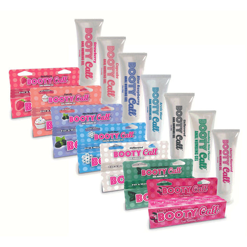 Booty Call Anal Numbing Gel - Strawberry Flavoured Anal Numbing Gel - 44 ml (1.5 oz) Tube - Hush Store Sydney 