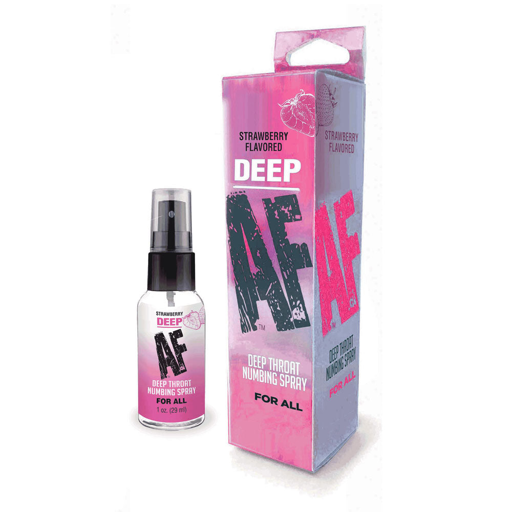 Deep AF - Strawberry - Strawberry Flavoured Deep Throat Spray - 29 ml - Hush Store Sydney 