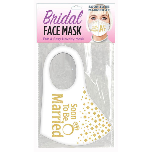 Bridal Face Mask - Soon To Be Married AF - White Novelty Mask - Hush Store Sydney 