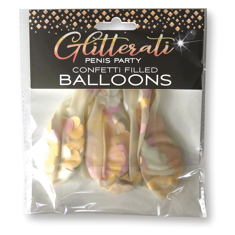 Glitterati - Confetti Balloons - Party Balloons - 5 Pack - Hush Store Sydney 