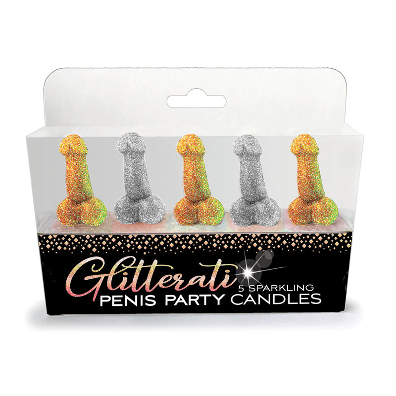 Glitterati - Penis Party Candles - Novelty Candles - 5 Pack - Hush Store Sydney 