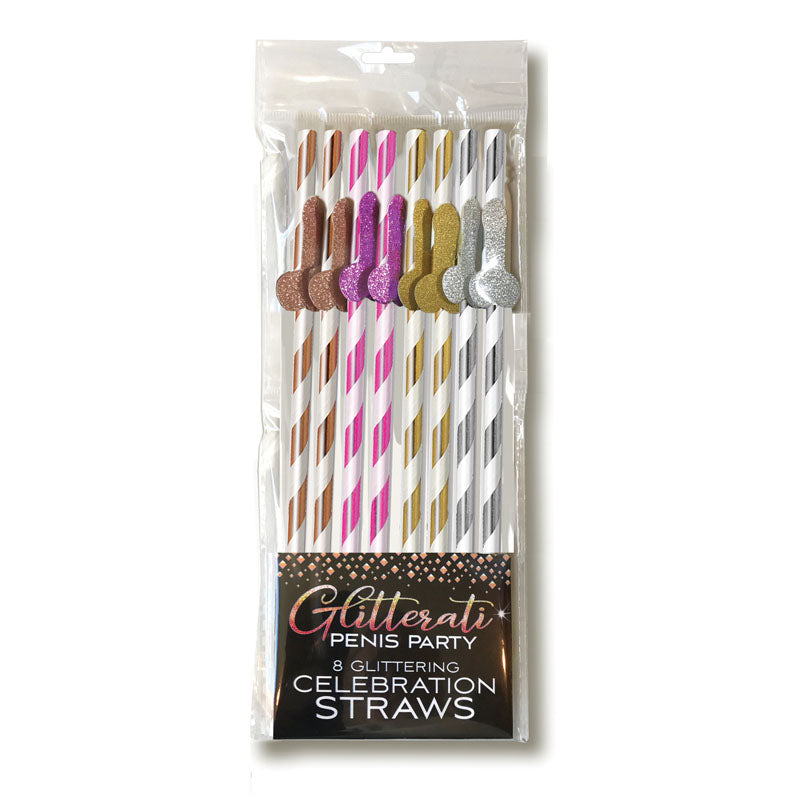 Glitterati - Tall Straws - Coloured Party Straws - 8 Pack - Hush Store Sydney 